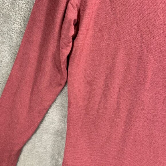 Athleta Sweatshirt Women's Medium Pink Sunrise V-Neck Thumb Holes Stretchy - Picture 10 of 13